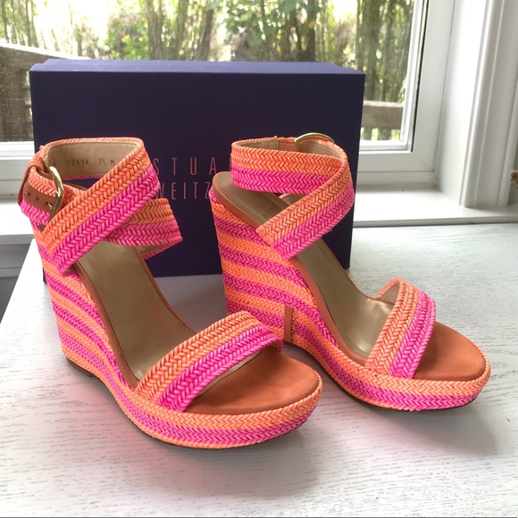 Stuart Weitzman Shoes - Stuart Weitzman Crochet Espadrille Encore Sherbert